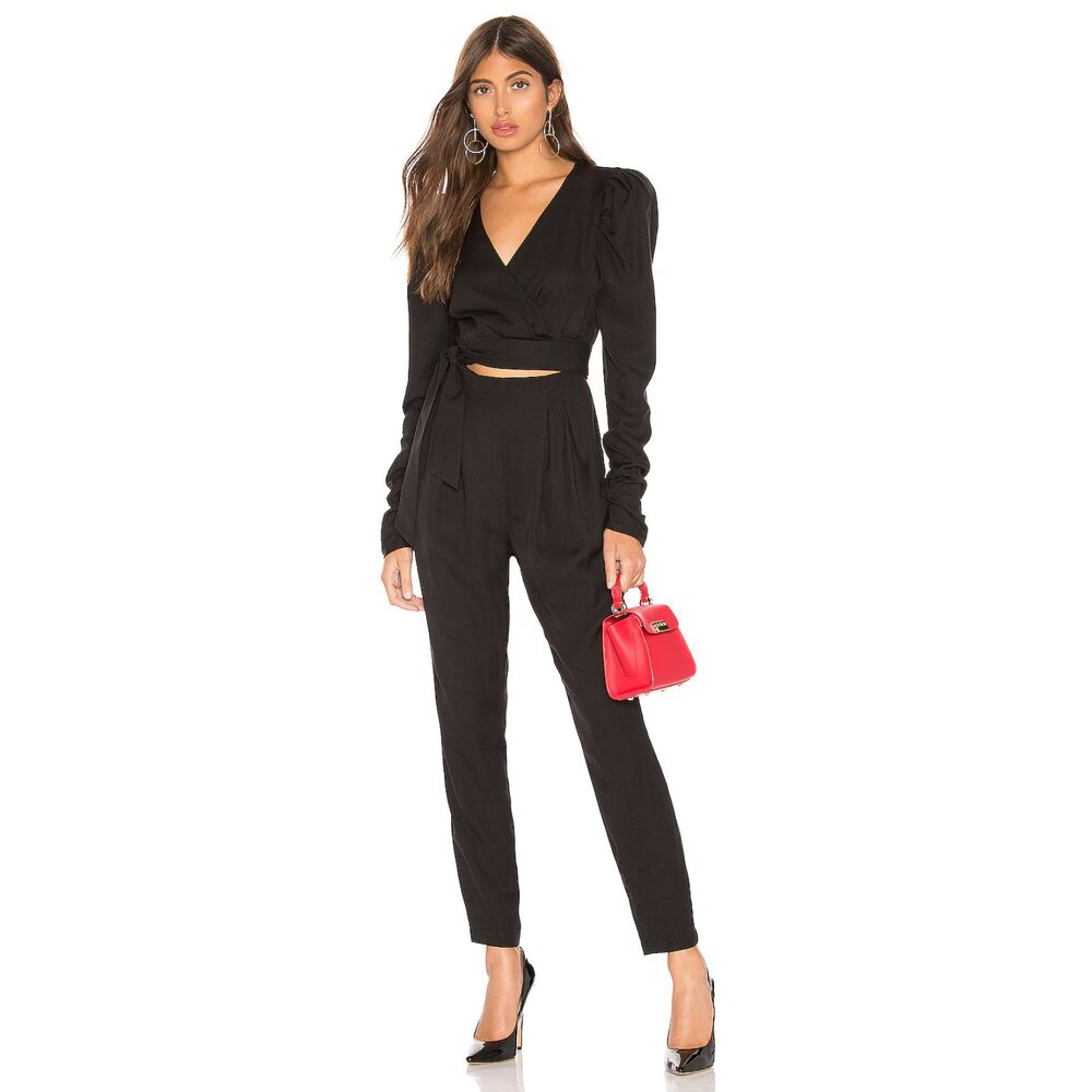 L'ACADEMIE The Mary Straight Leg‎ Jumpsuit Black Small